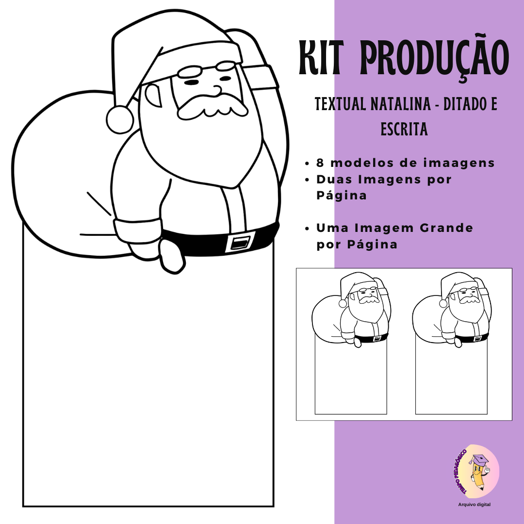 Kit de Produção Textual Natalina - Ditado e Escrita