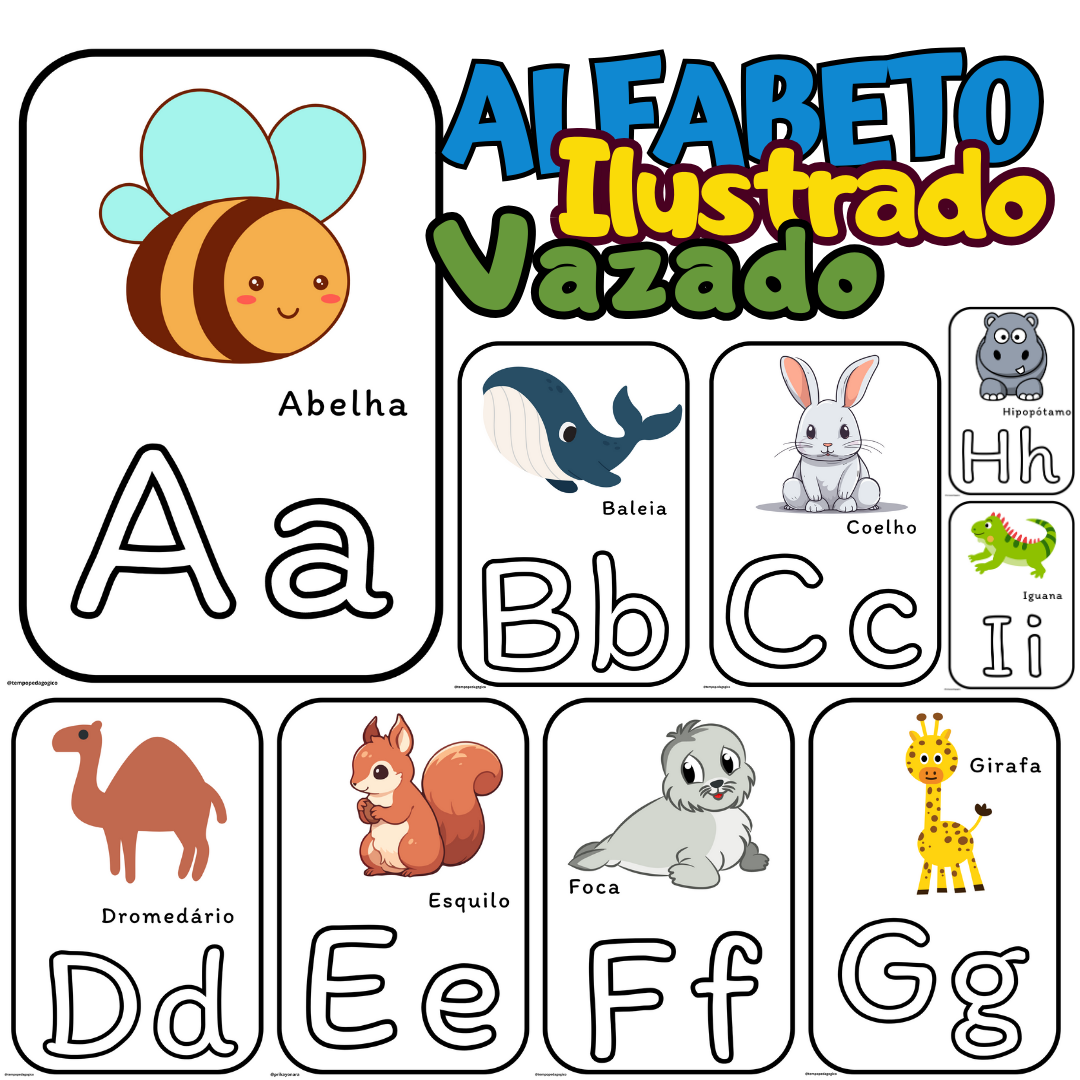 Alfabeto Ilustrado Vazado