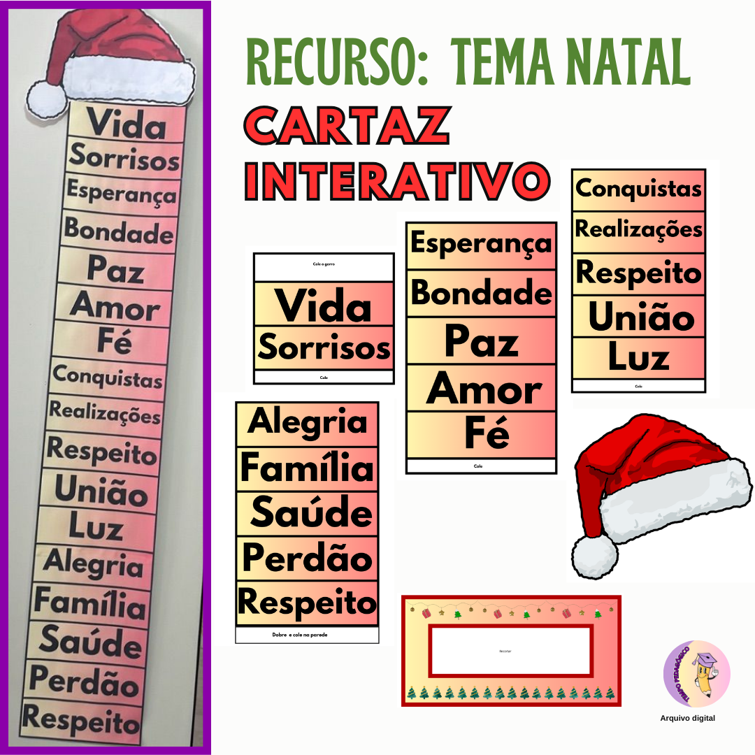 Tempo Pedagógico - BIG Recurso: Estímulo à leitura -  Cartaz tema Natal