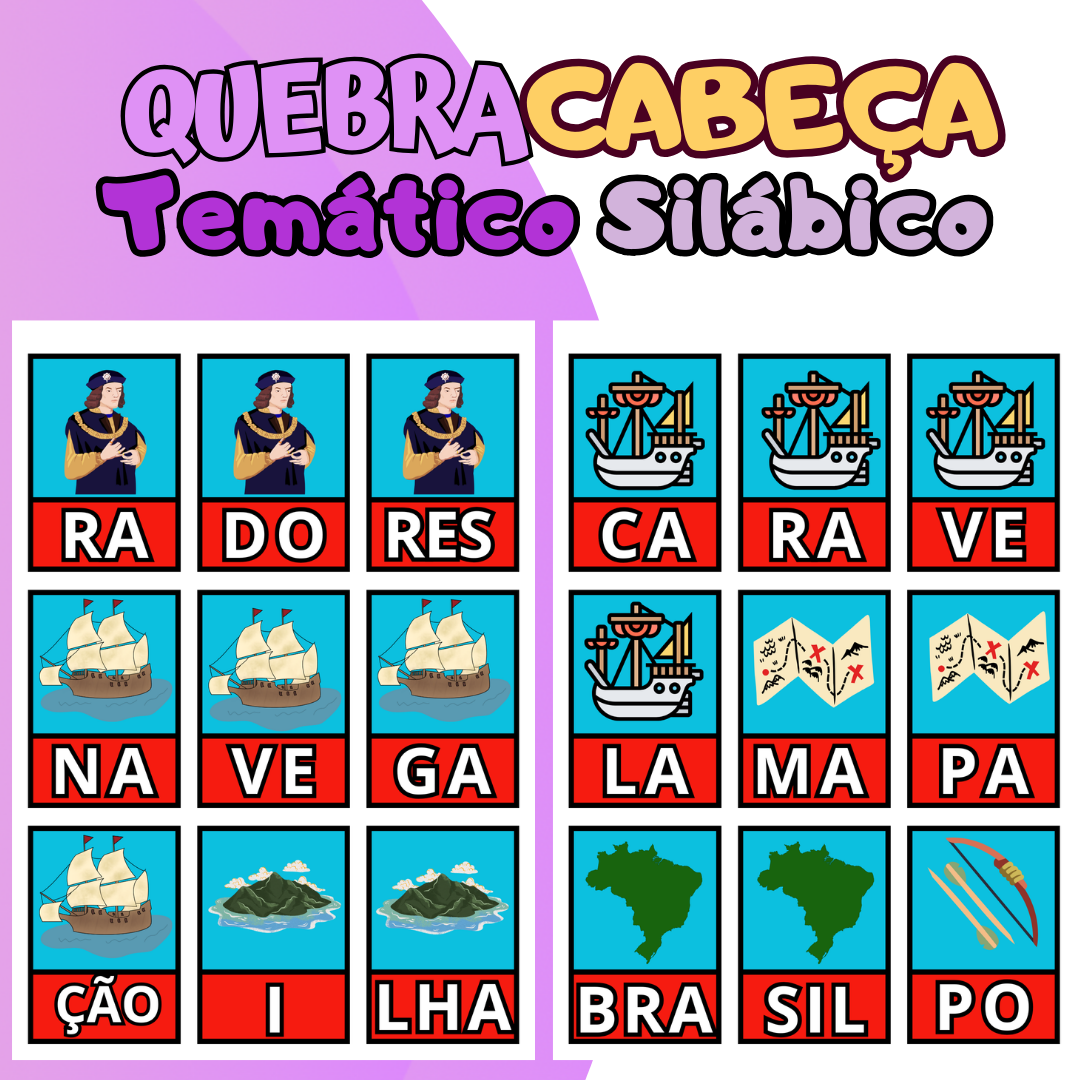 DESCOBRIMENTO DO BRASIL - QUEBRA-CABEÇA SILÁBICO