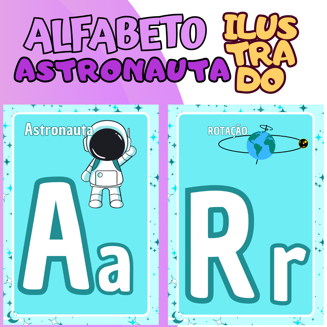 Alfabeto Ilustrado Astronauta