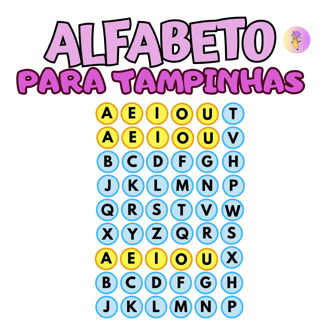Alfabeto para Tampinhas