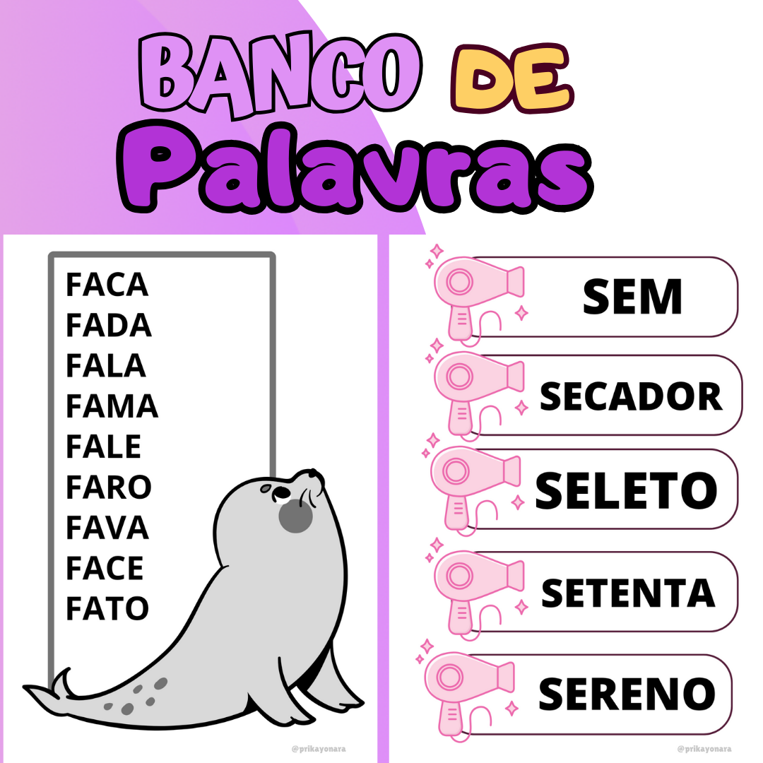 Banco de palavras Decorados