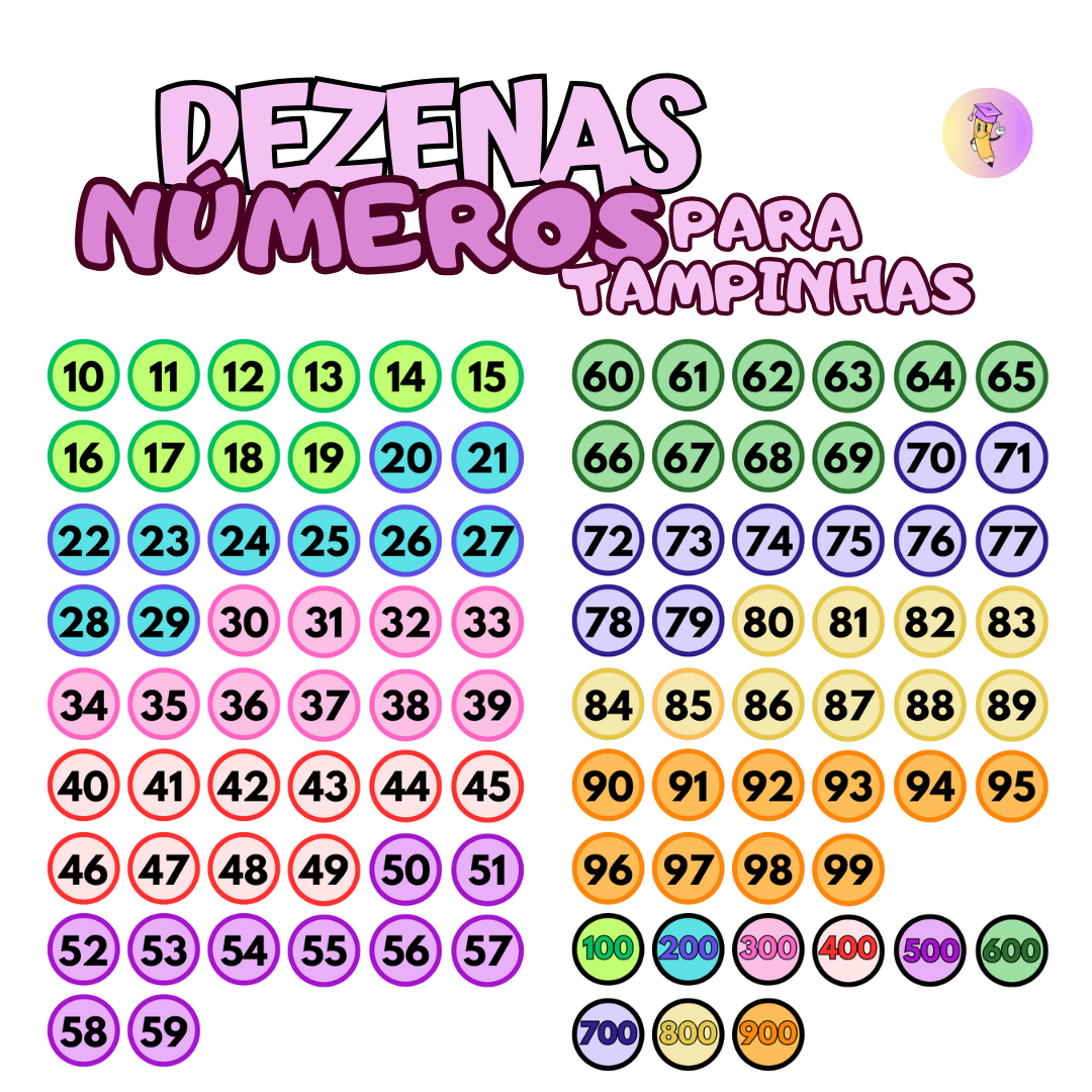 Dezenas - Números para Tampinhas
