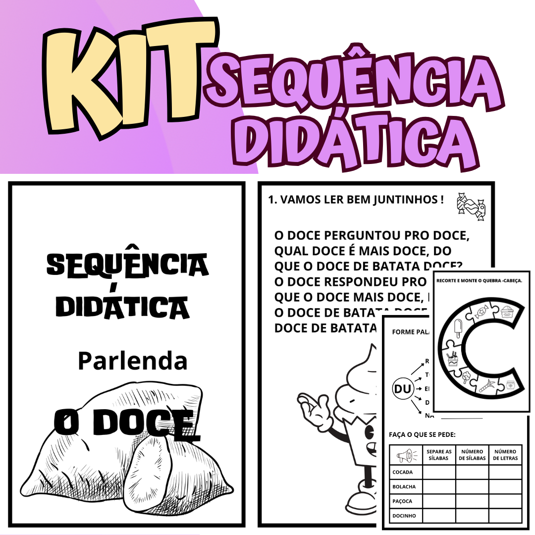 KIT - Sequência Didática Parlenda O DOCE
