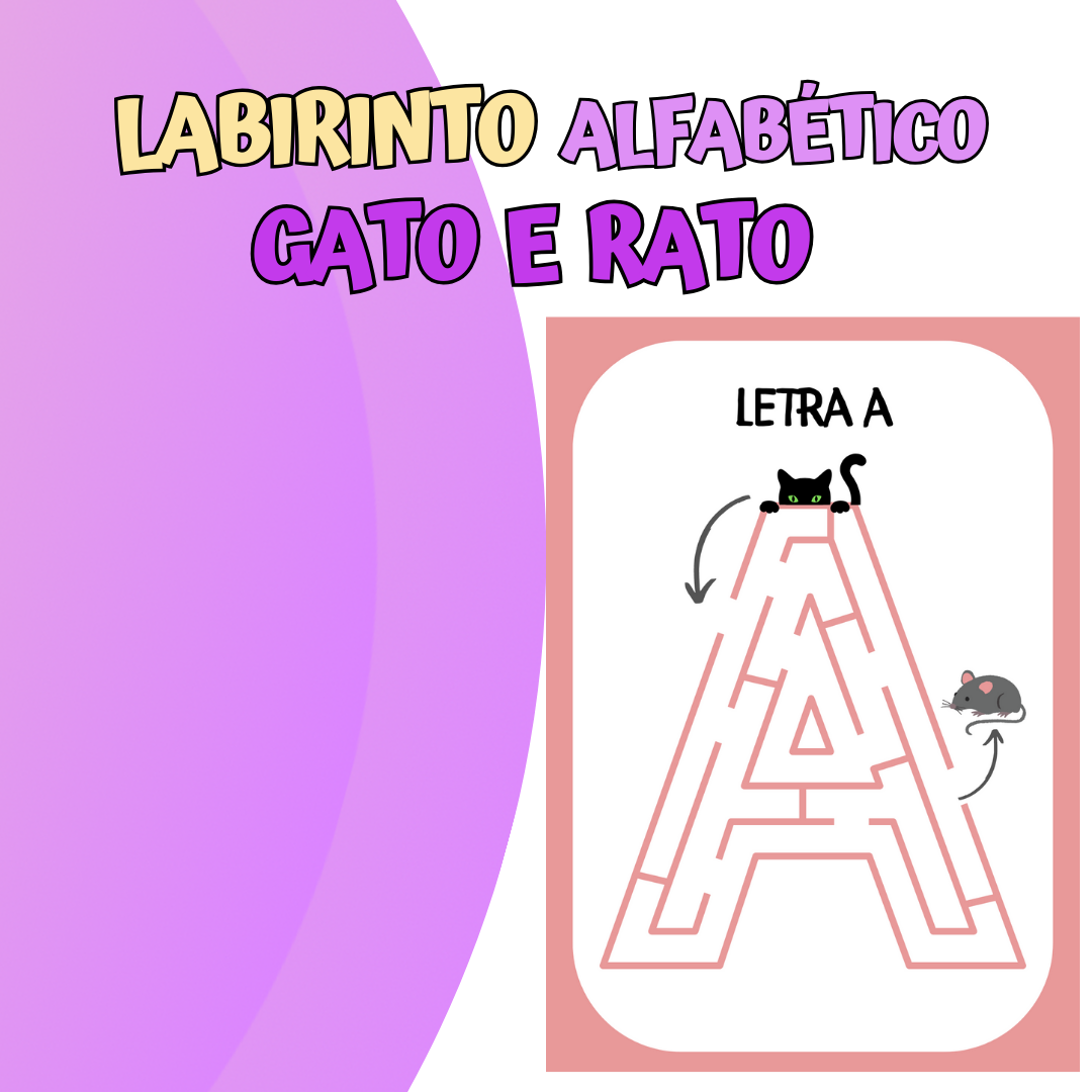 Labirinto Alfabético - Gato e Rato