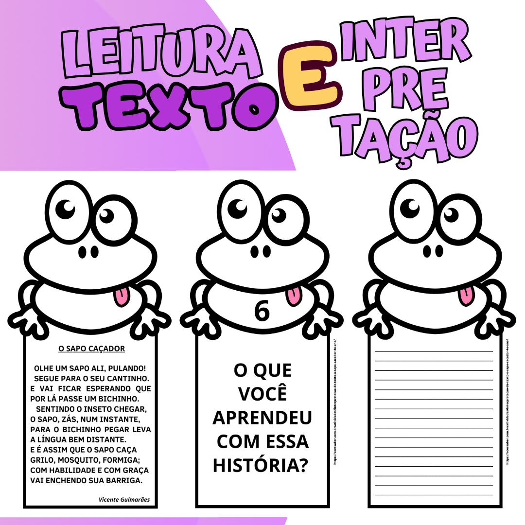 Leitura e Interpretação de Texto - O SAPO CAÇADOR