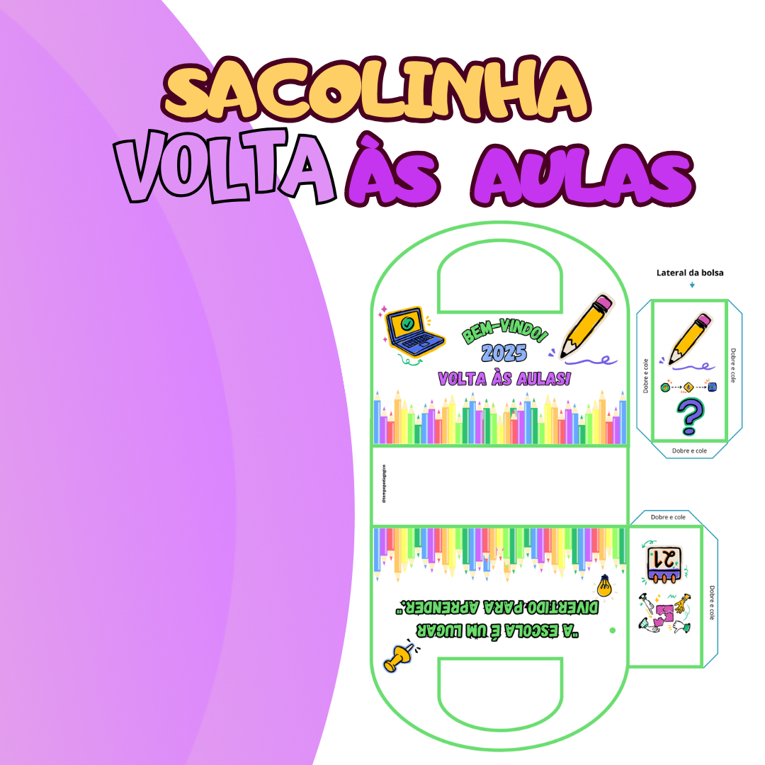 Sacolinha Volta às Aulas – Tema LÁPIS