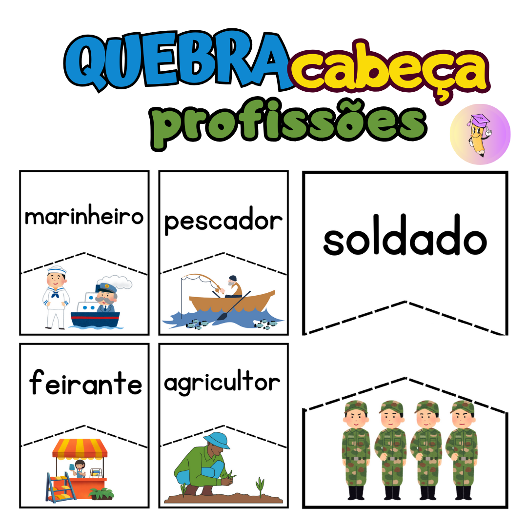 Quebra-cabeças de Correspondência - Profissões