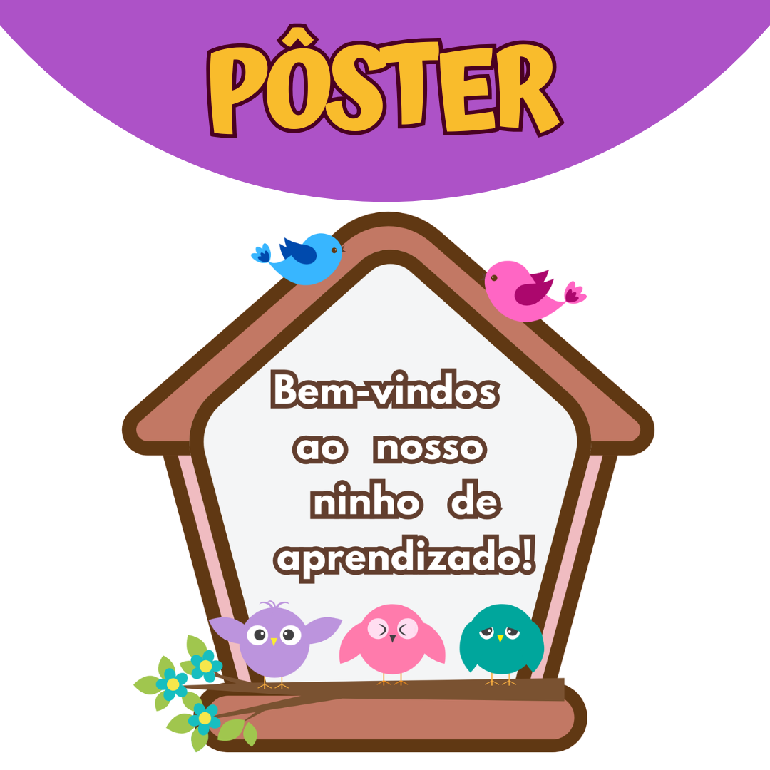 Painel de Bem-Vindos tema passarinhos