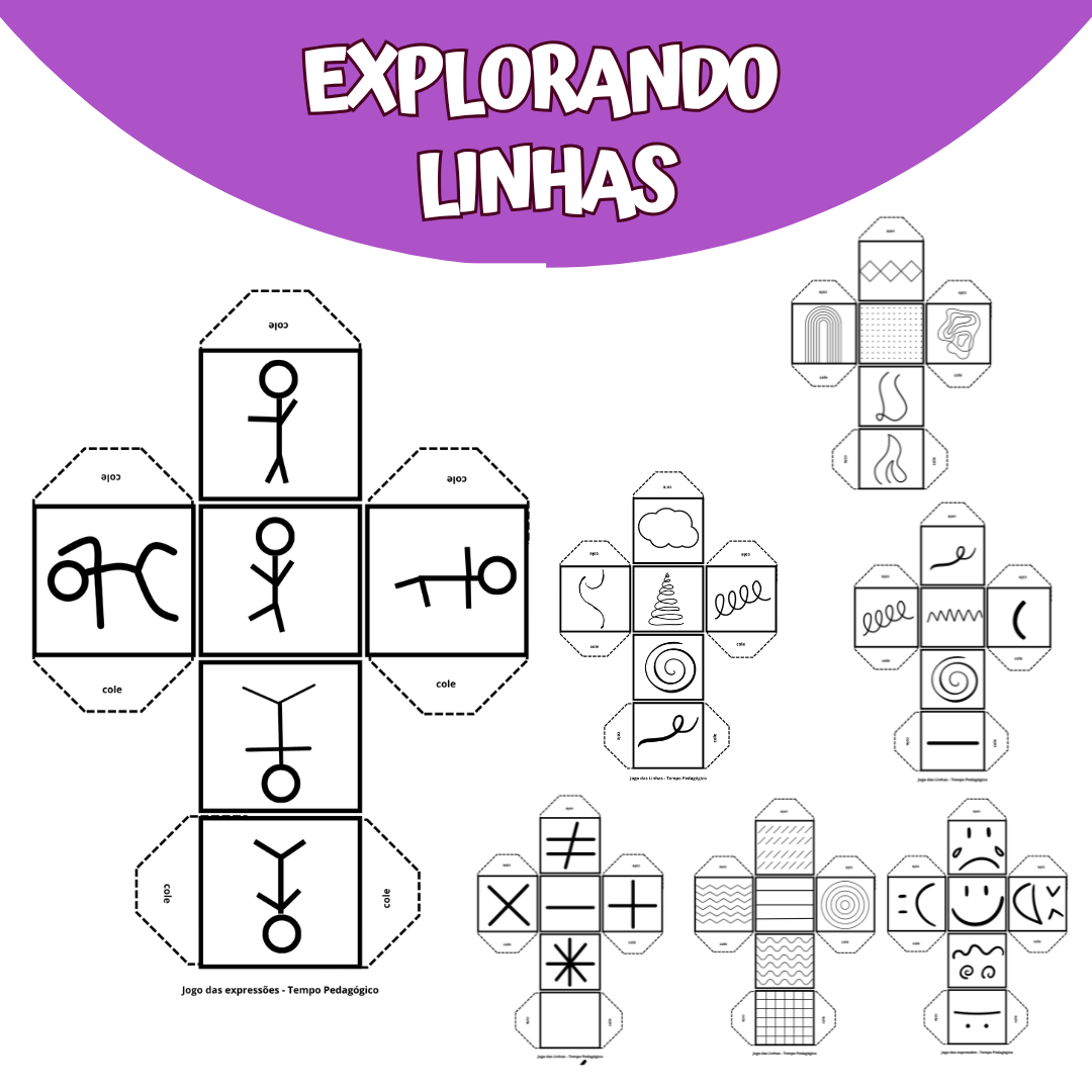 Explorando linhas - Jogue o Dado e Desenhe