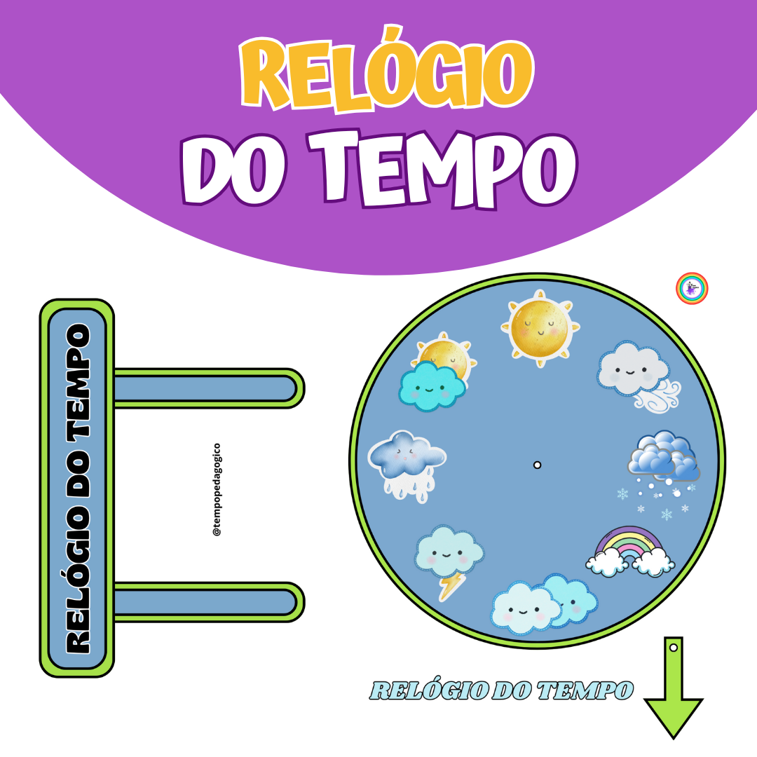 Relógio do Tempo Azul Claro