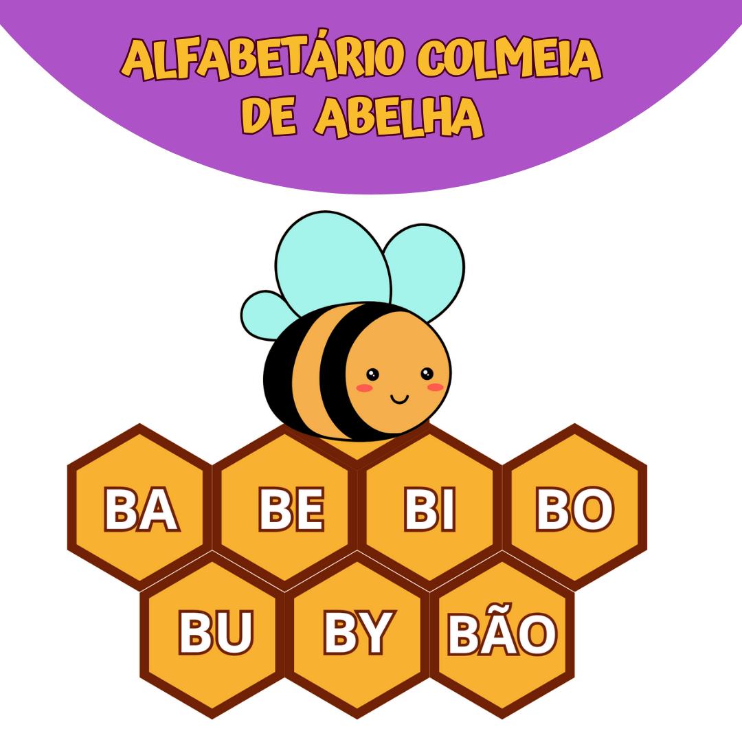 Alfabetário Simples Colmeia de Abelhas - Recurso Fônico
