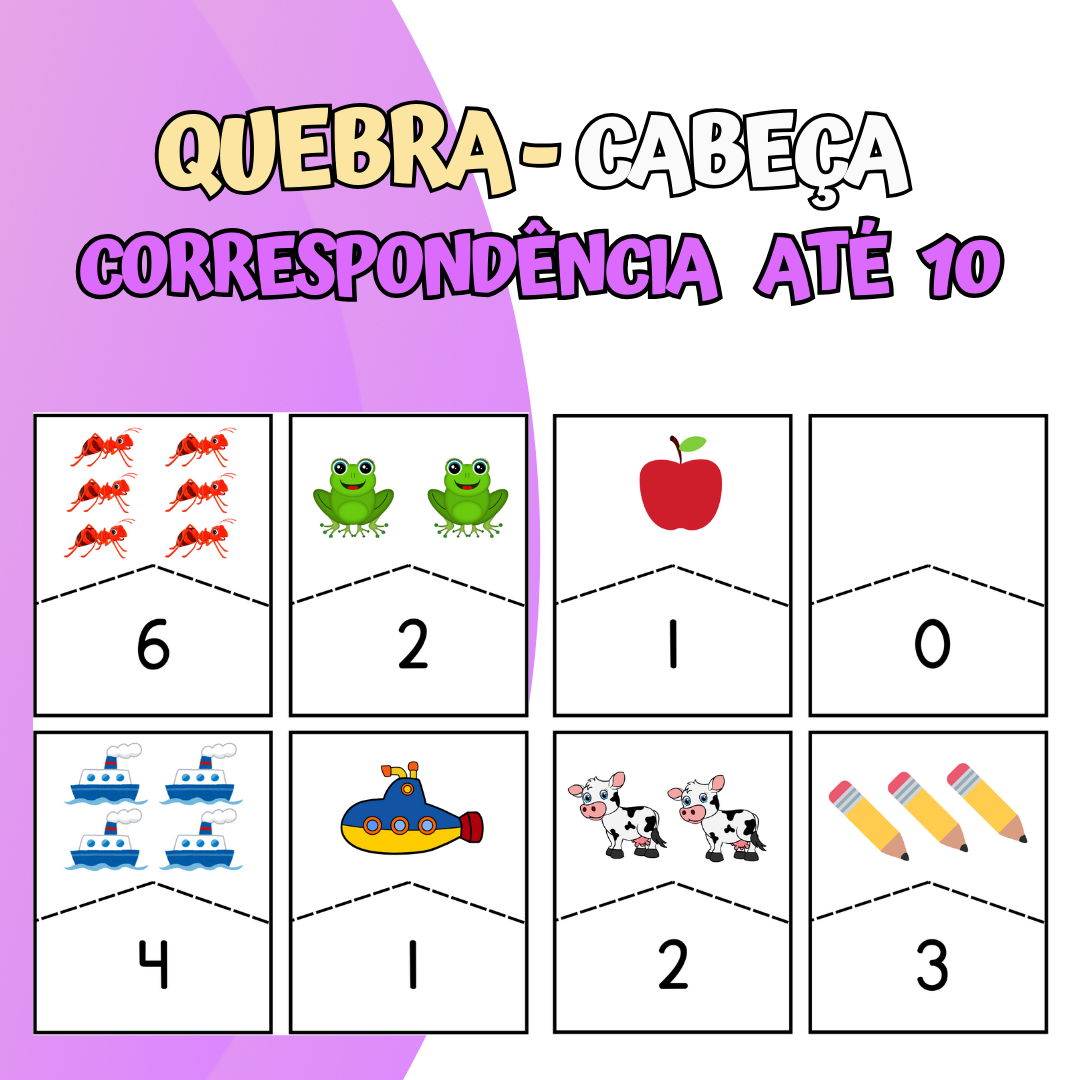 Quebra-cabeças Correspondência até 10