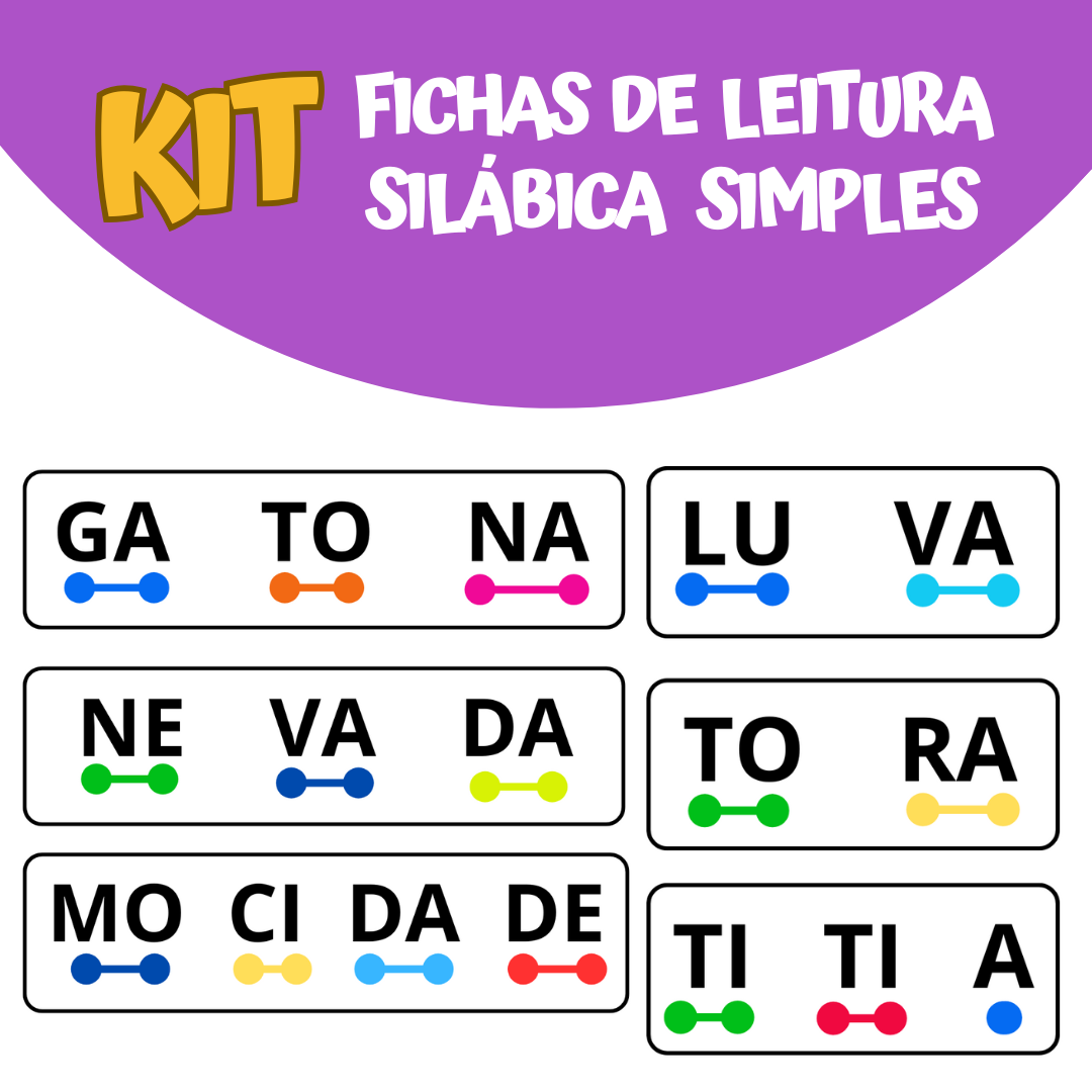 69 Fichas de Leitura Silábica Simples