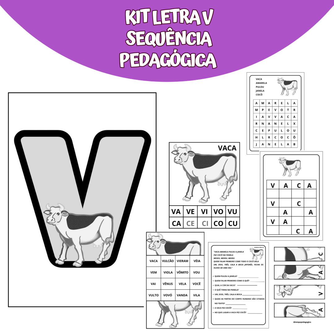 Kit Letra V - Sequência Pedagógica