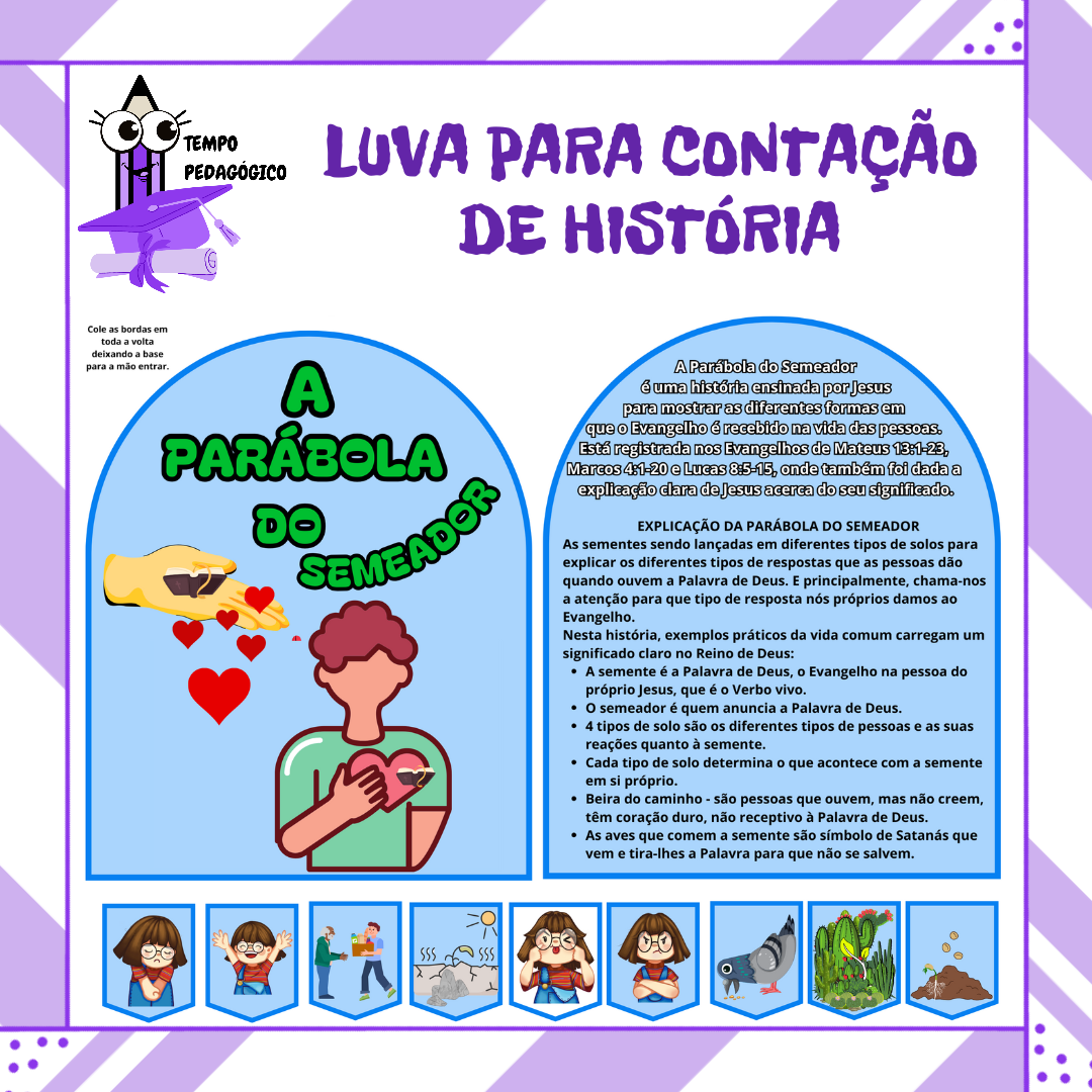 PARÁBOLA DO SEMEADOR - Luva Contação de História