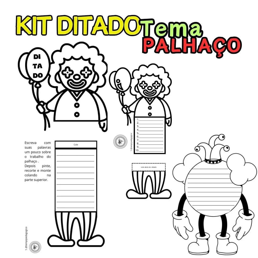 Recurso Completo com Tema Palhaço - DITADO