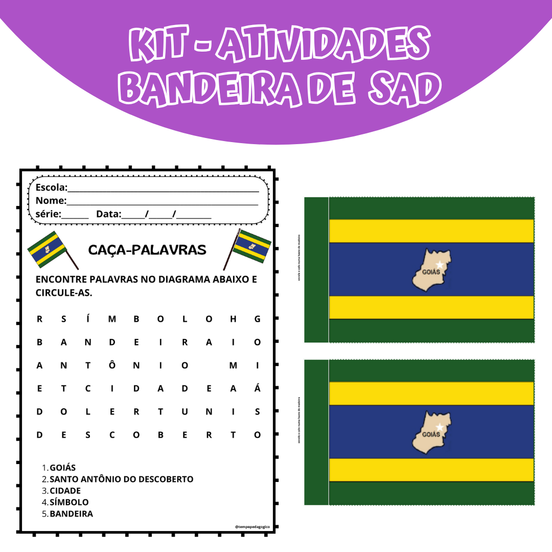 kit - ATIVIDADES BANDEIRA: Município de Santo Antônio do Descoberto