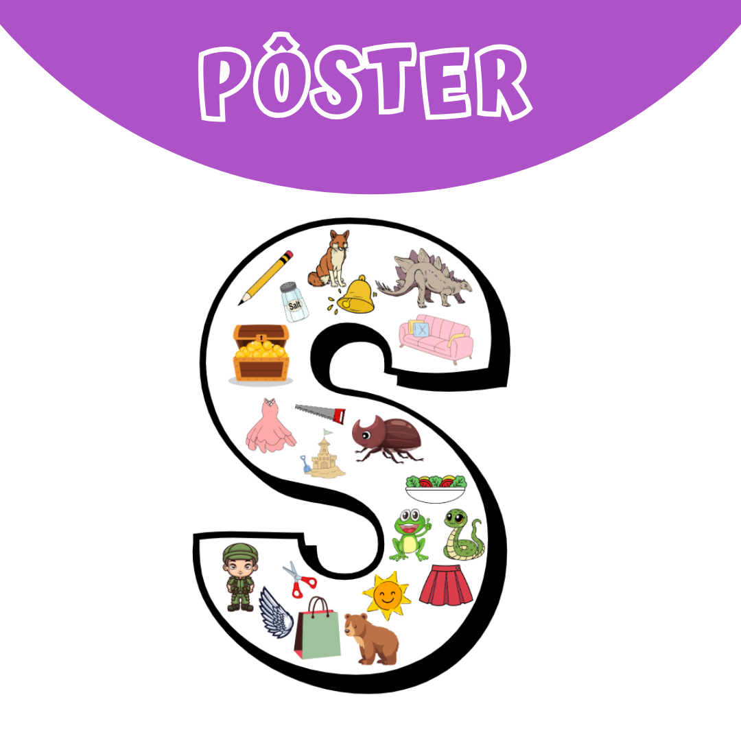 Pôster S Colorido Ilustrado