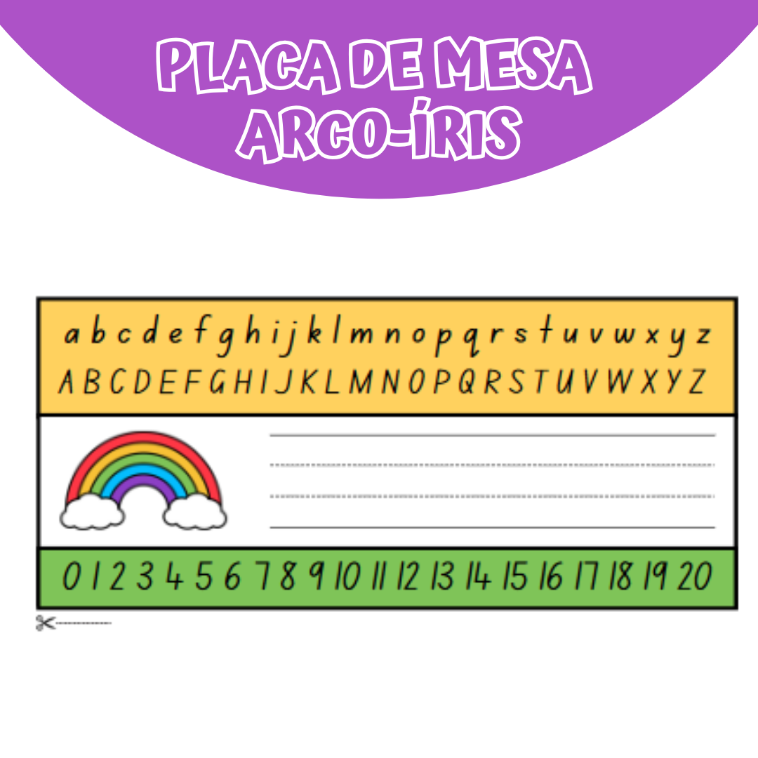 Placa de Mesa do Estudante Estilo Arco-íris colorido