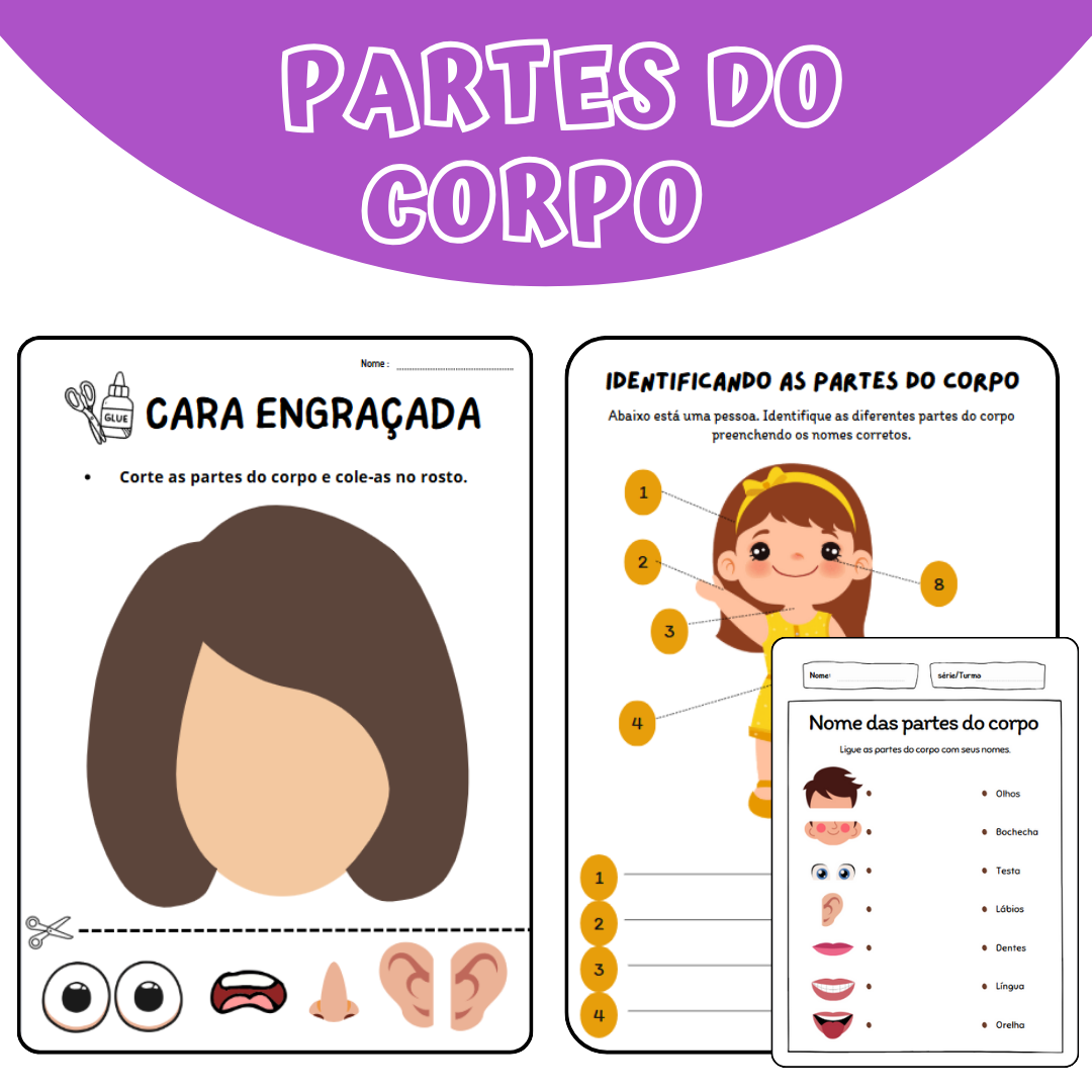 Identificando as partes do corpo - Inclusiva