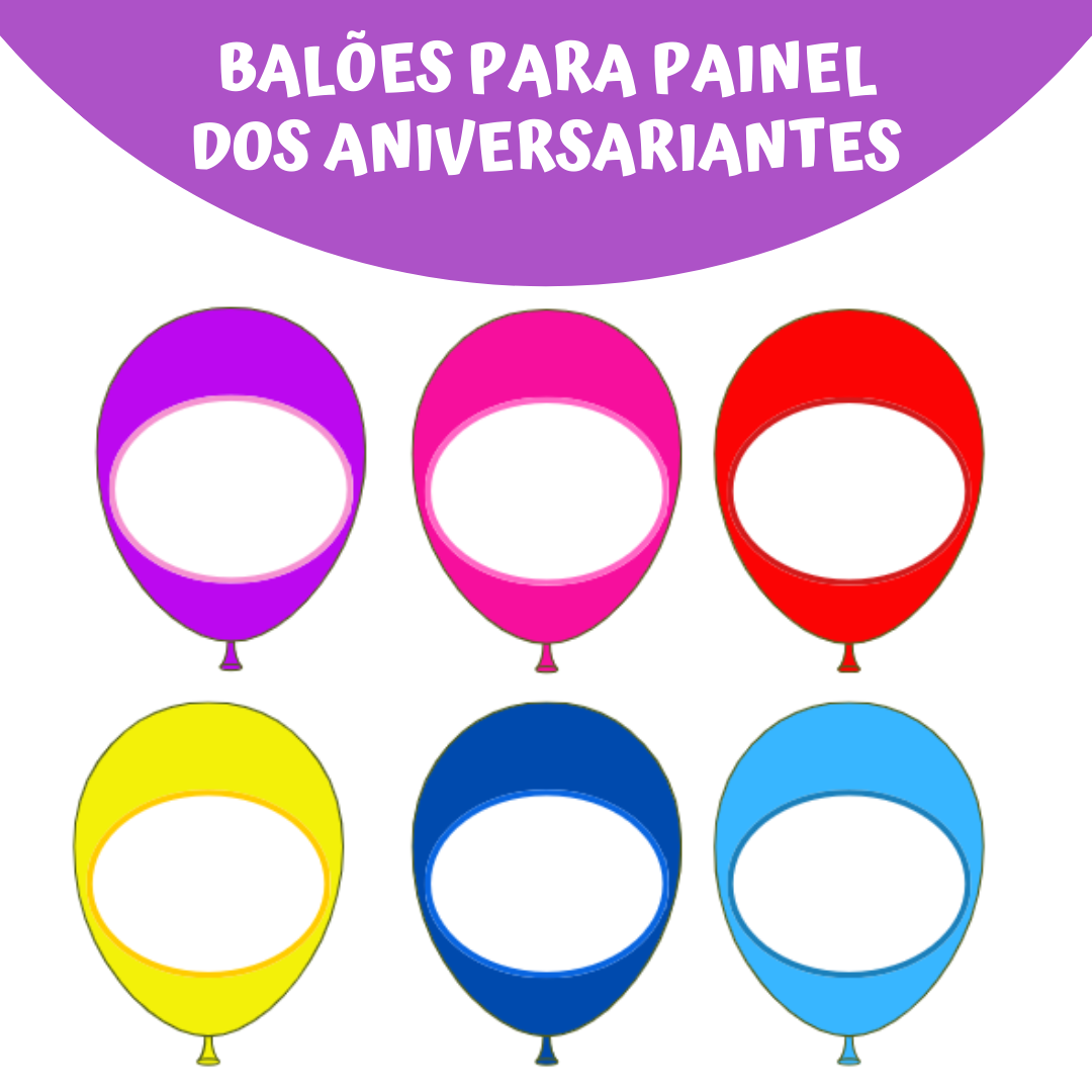 Balões para Painel de Aniversariantes