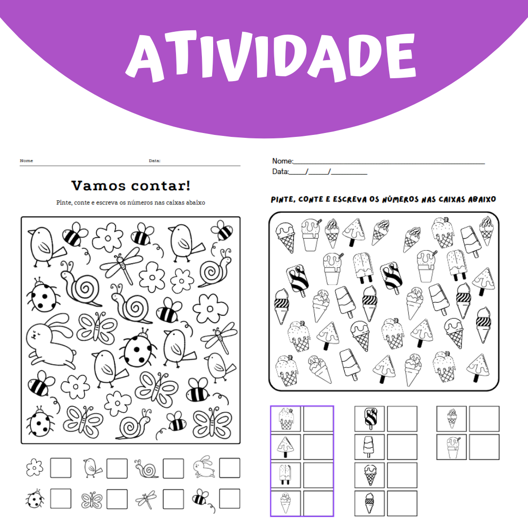 Vamos Contar e Compare as Quantidades