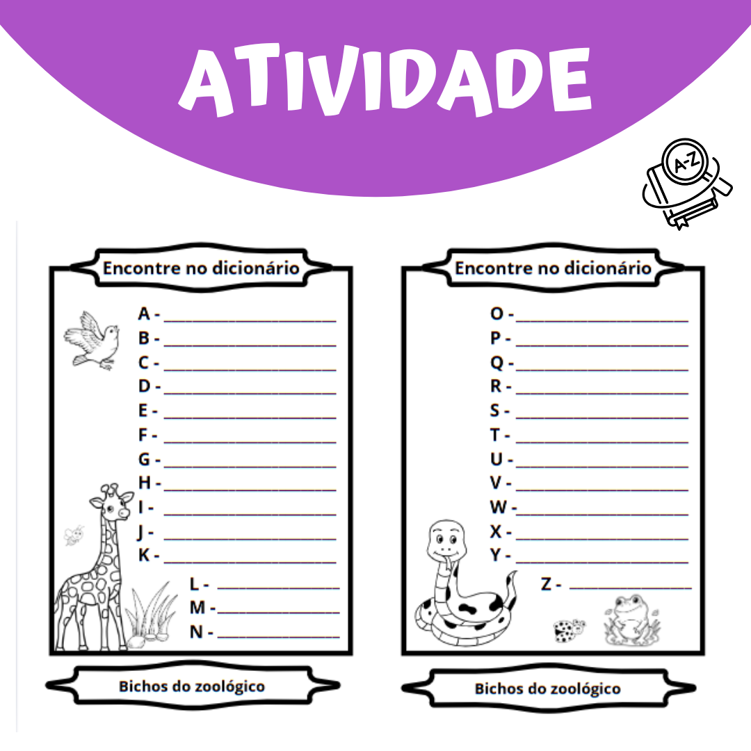 BICHOS DO ZOOLÓGICO: Explorando o Dicionário