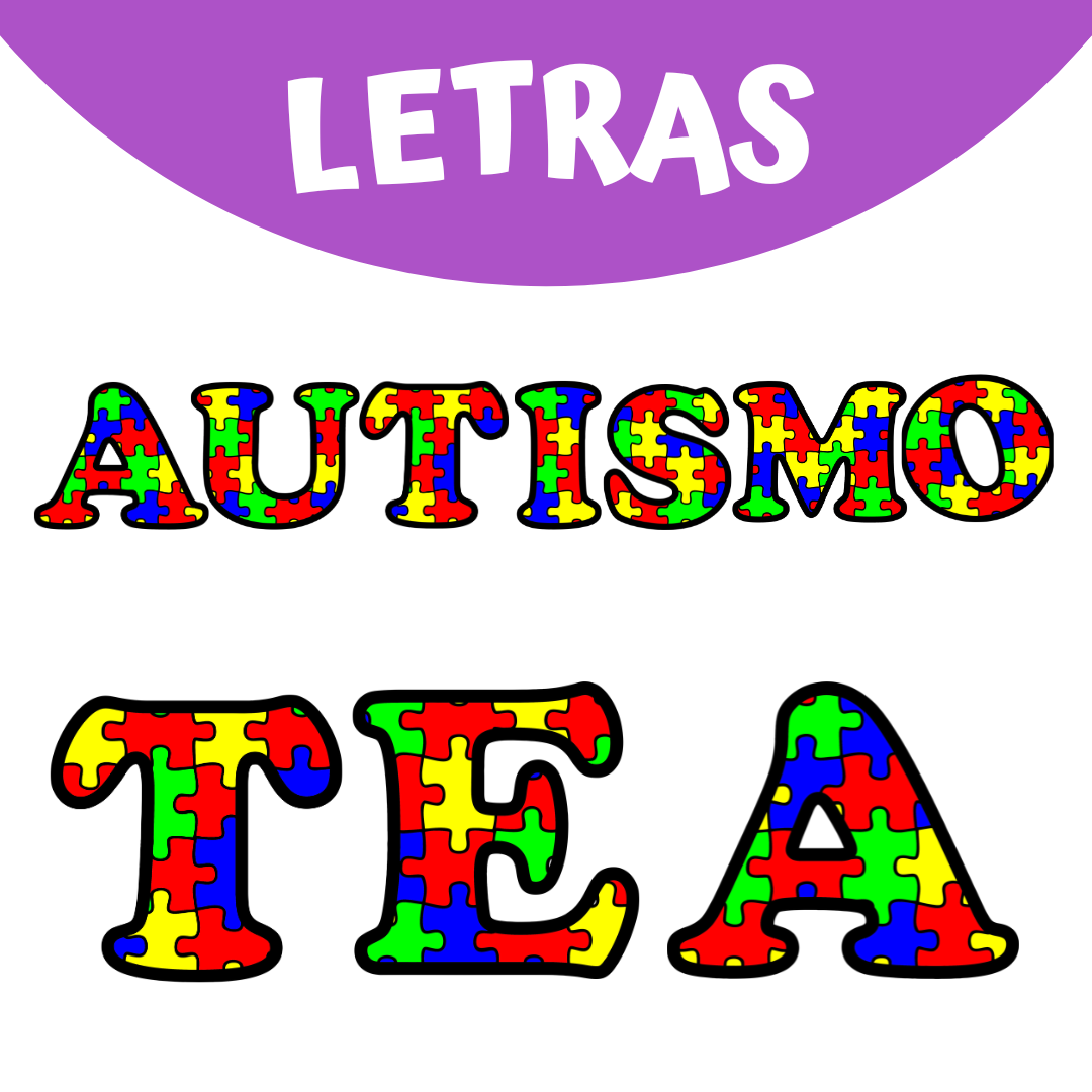 LETRAS QUEBRA-CABEÇA DA PALAVRA AUTISMO - TEA
