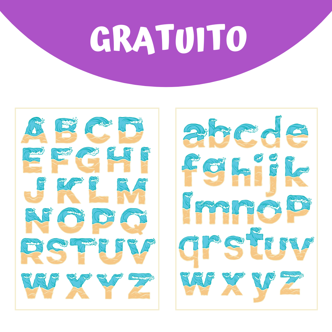 Letras Águas na Praia