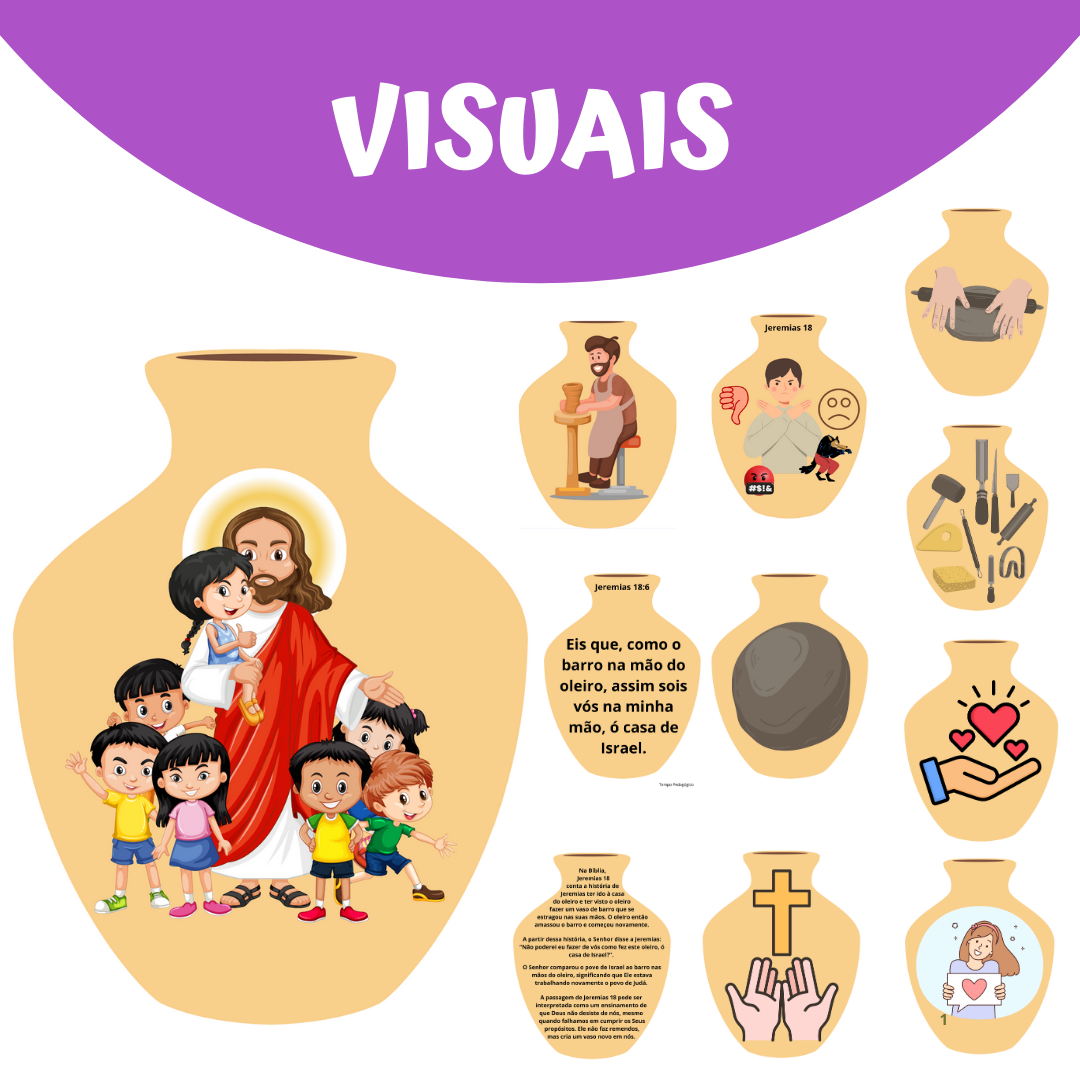 Visual Vaso nas Mãos do Oleiro - CONTAÇÃO DE HISTÓRIA BÍBLICA