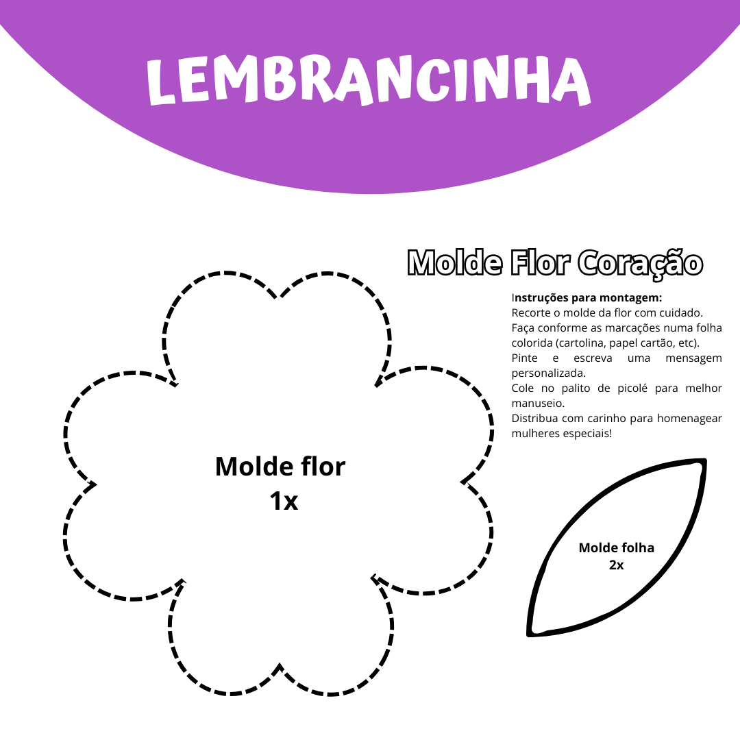 Molde Flor Coração