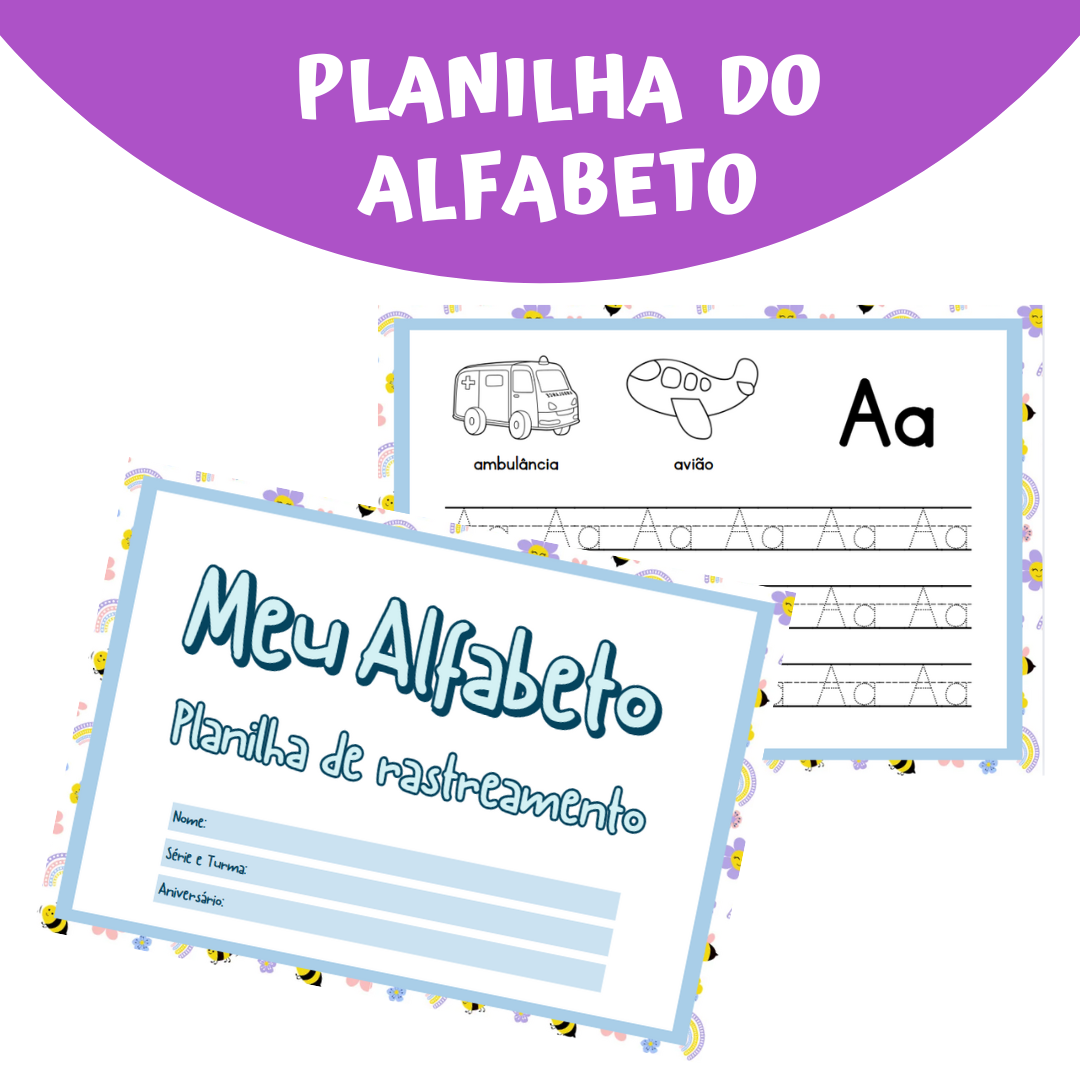 Minha planilha de rastreamento do alfabeto