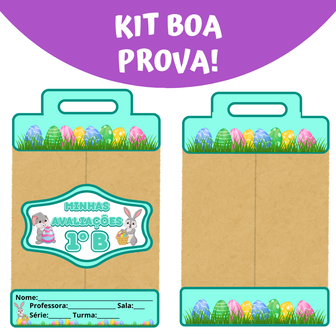 KIT MINHAS AVALIAÇÕES DO 1 BIMESTRE PÁSCOA COELHINHO