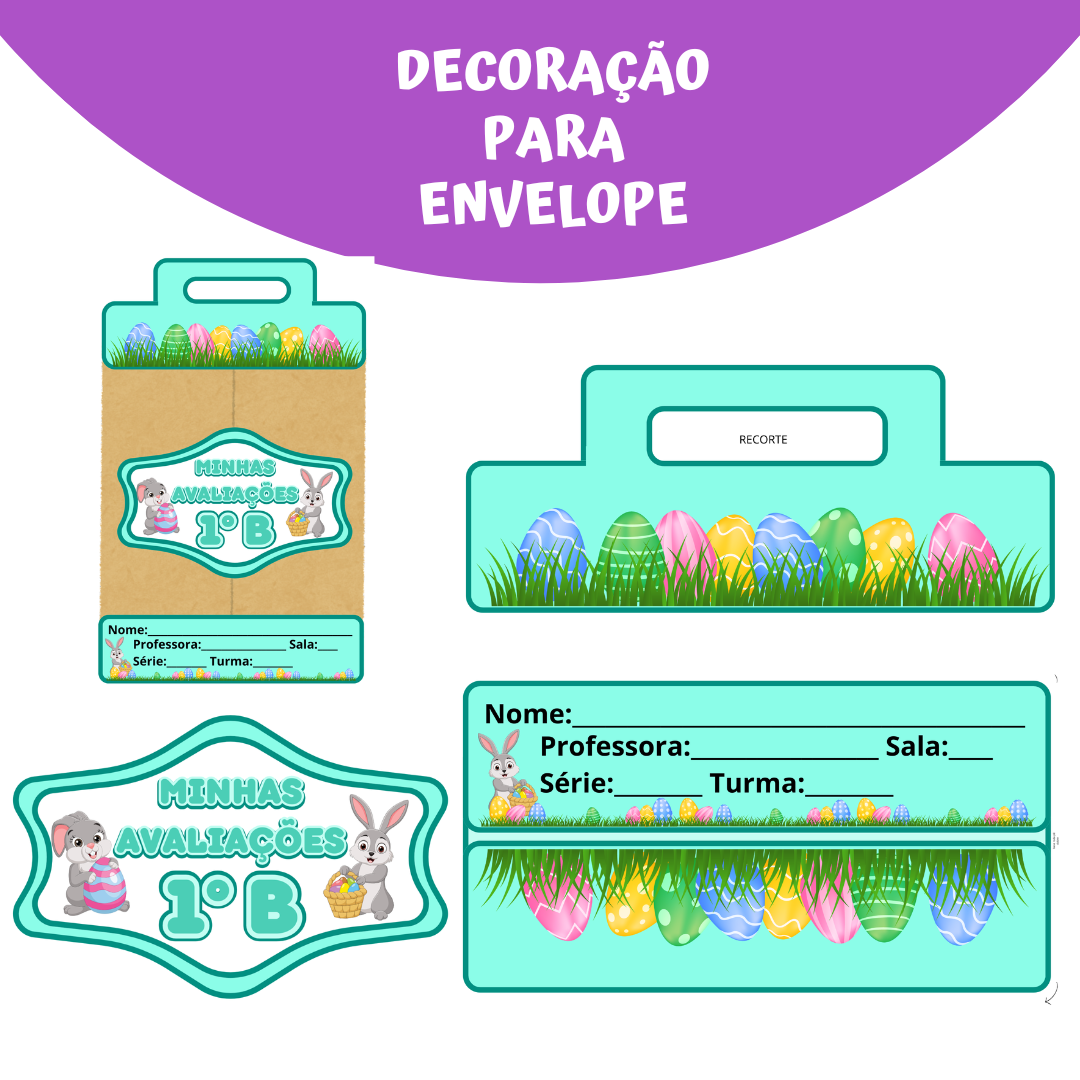 Decoração para Envelopes de Avaliações Escolares