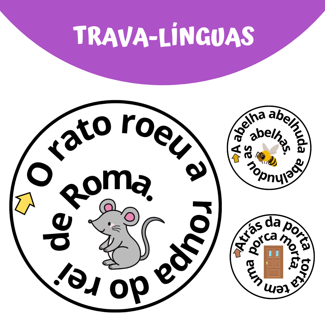 Trava-língua Texto Circular