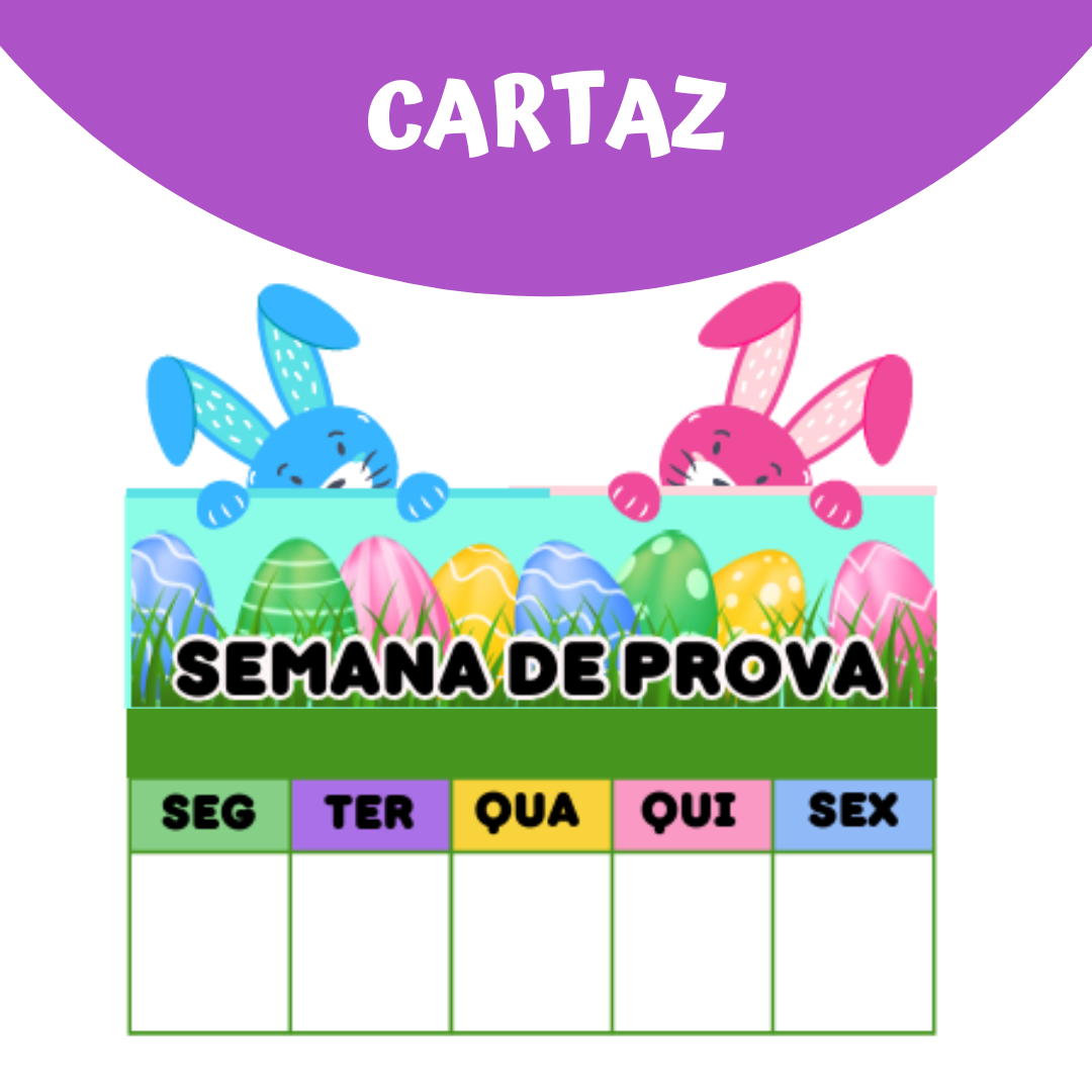 Cartaz Semana de Prova Coelhinhos