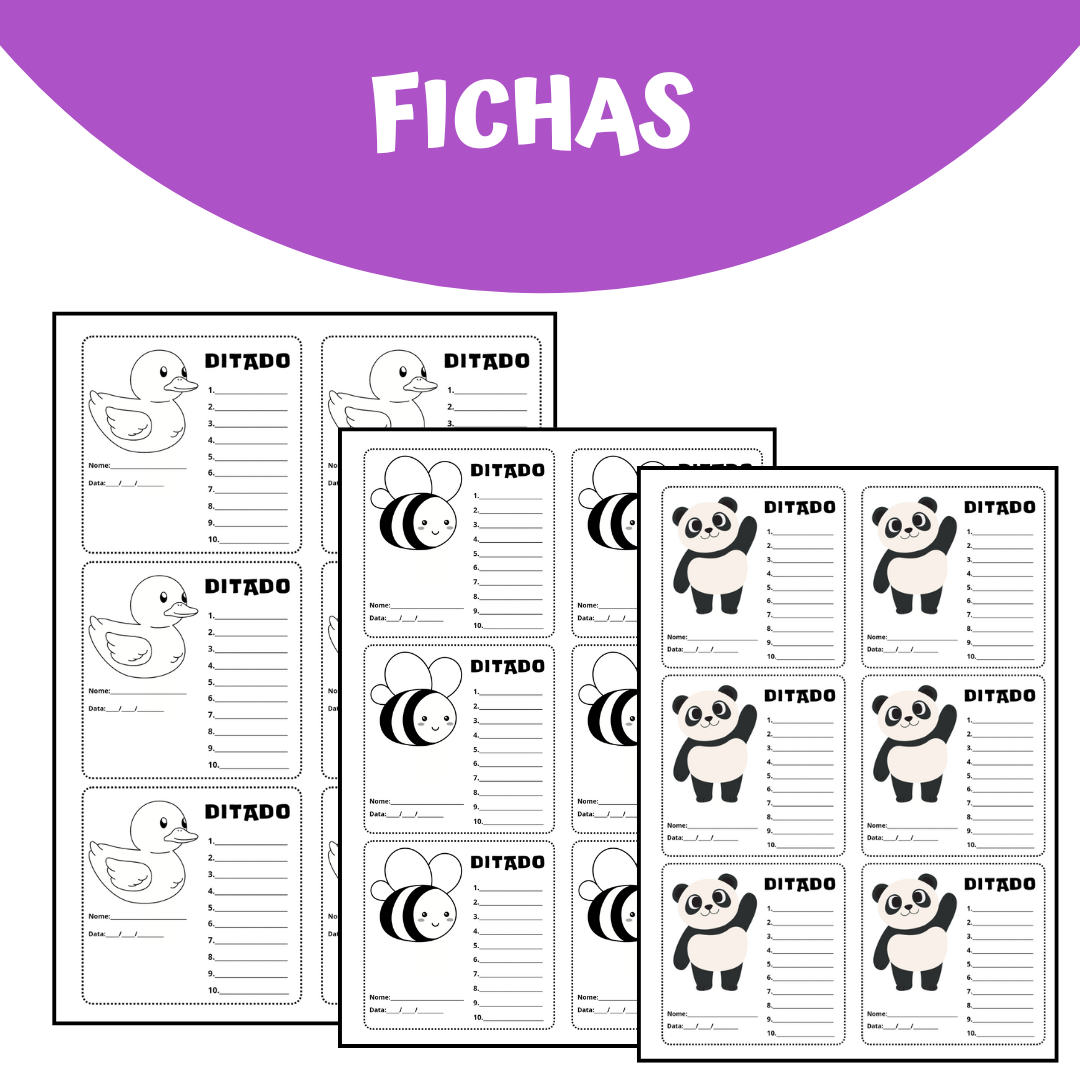 Coleção de Fichas para Ditado