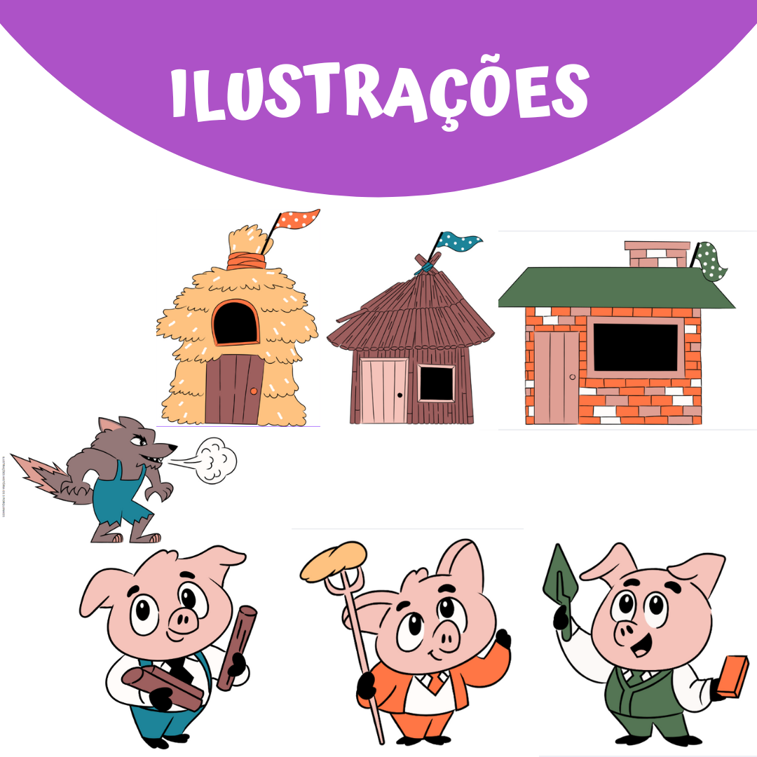 Os Três Porquinhos - Visuais para contação de história