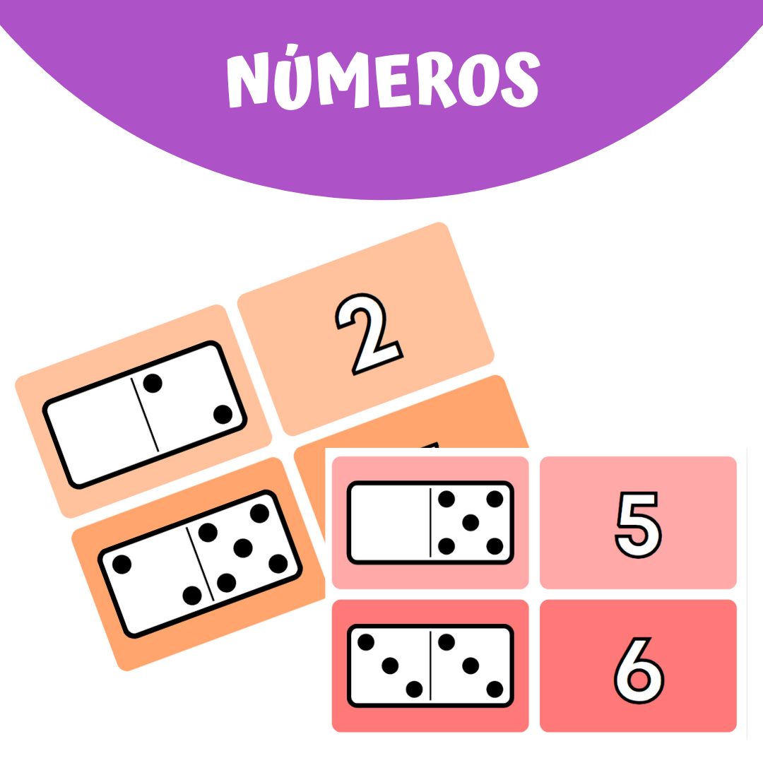 Flashcards de correspondência de números de dominó