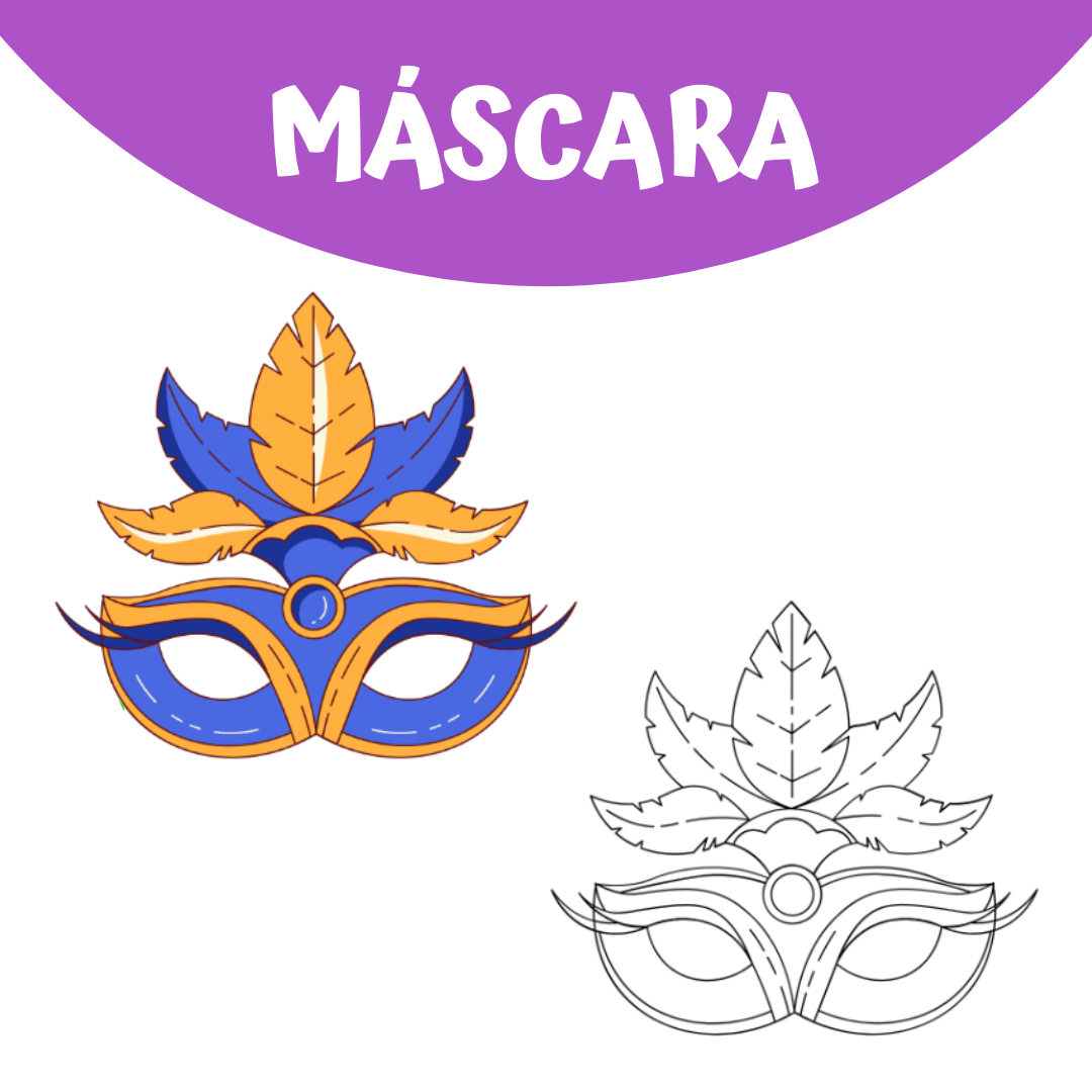 Máscaras e Cultura Popular – Colorida e para Colorir