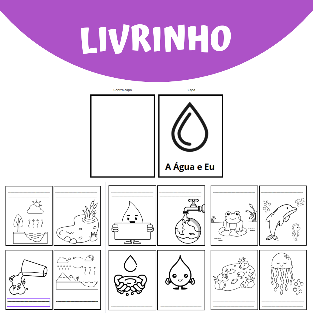 PARA COLORIR: Livrinho - Descobrindo a Água