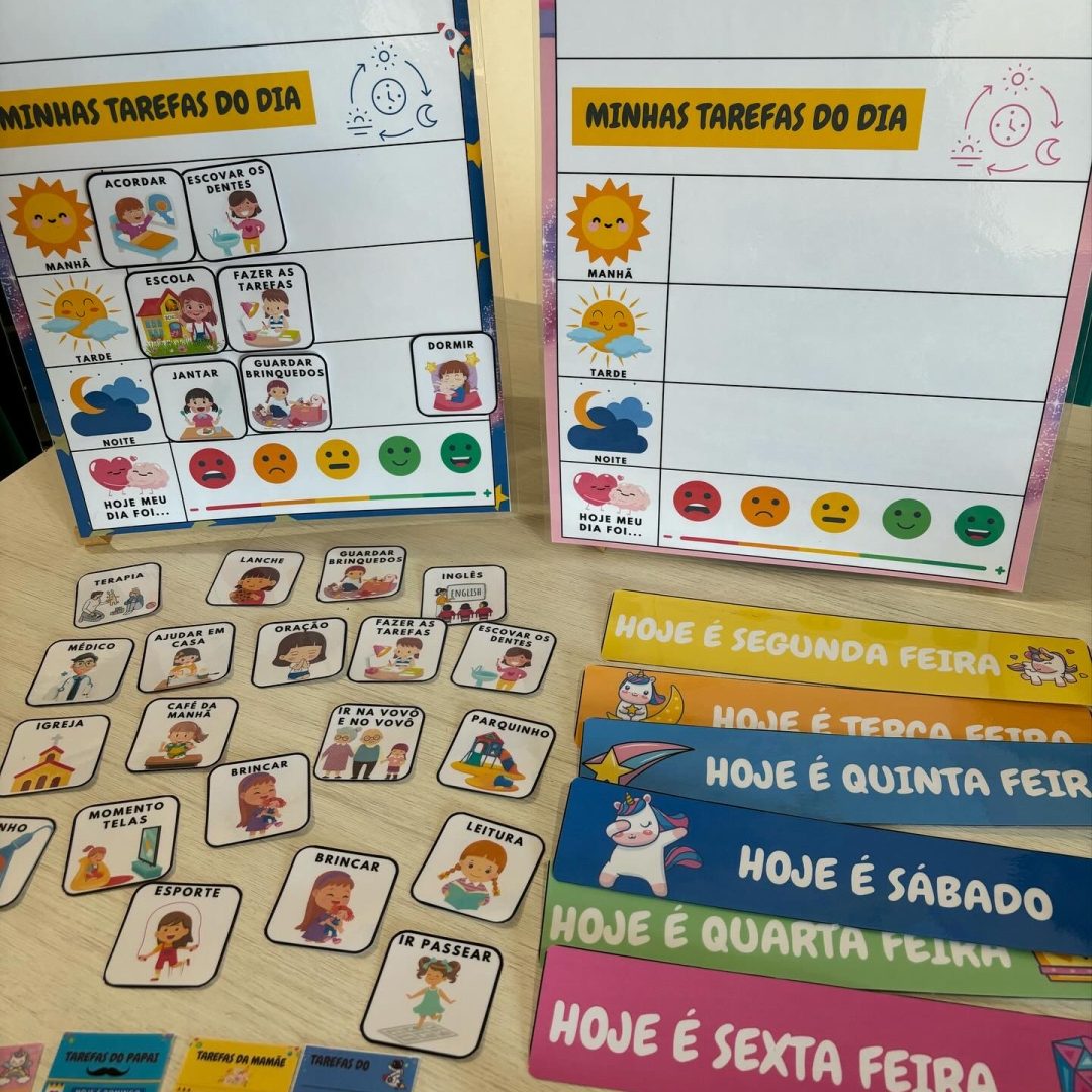 Recurso Plaquinhas de Rotina Personalizadas