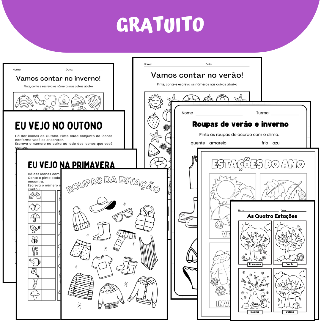 Atividades Alinhadas as Estações do Ano - Gratuito