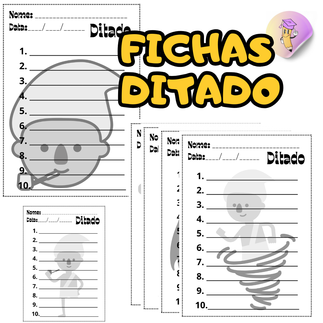 Fichas para ditado Folclore