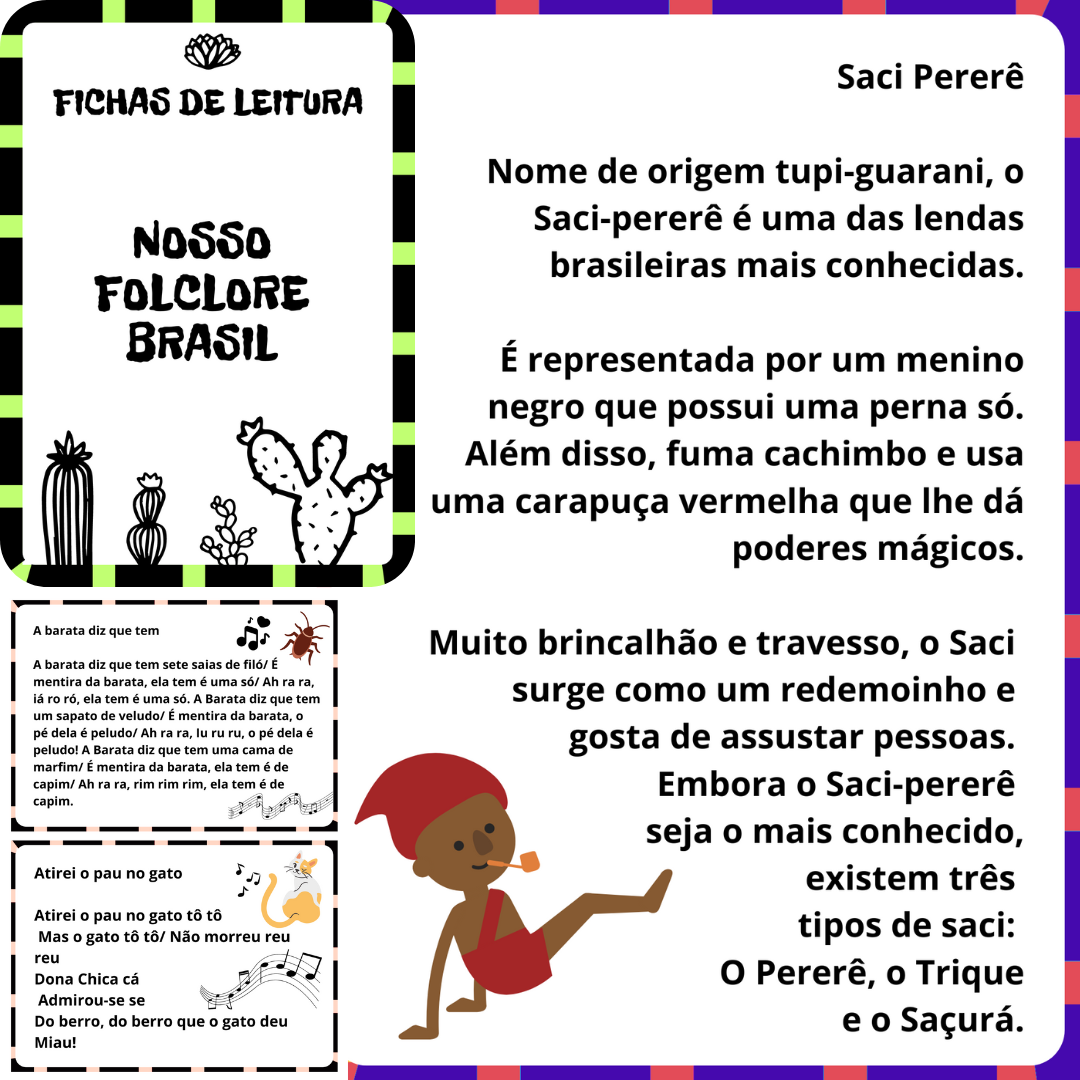 Nosso Folclore Brasil – Fichas de Leitura Temáticas e Culturais