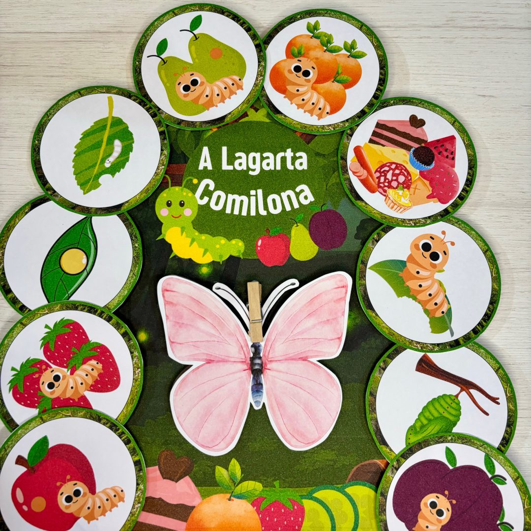 LUVA DE HISTÓRIA A LAGARTA COMILONA