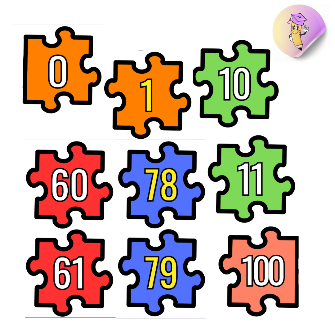 Quebra-Cabeça dos Números de 0 a 100 – Colorido por Dezenas