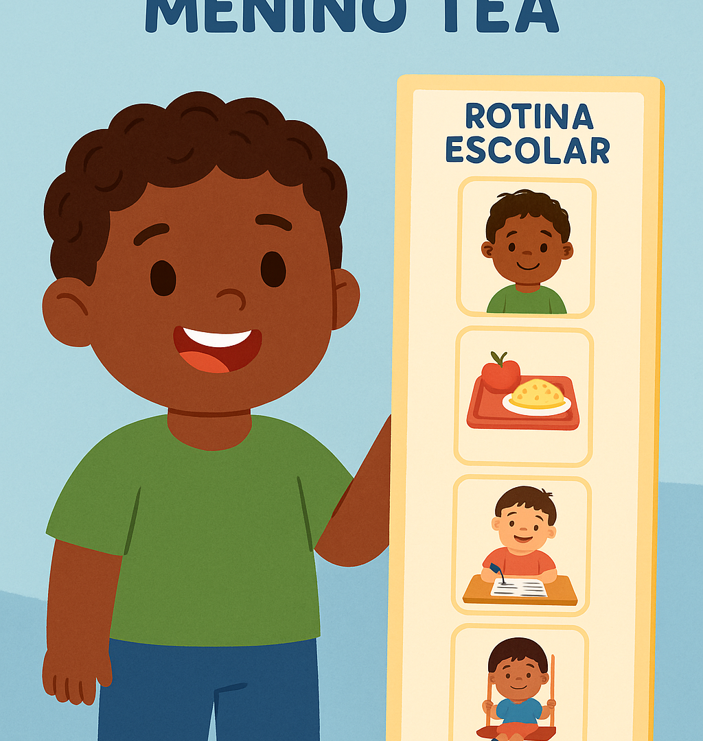 ROTINA ESCOLAR – MENINO TEA - Para Crianças Autistas Nível 2 de Suporte e Não Verbais